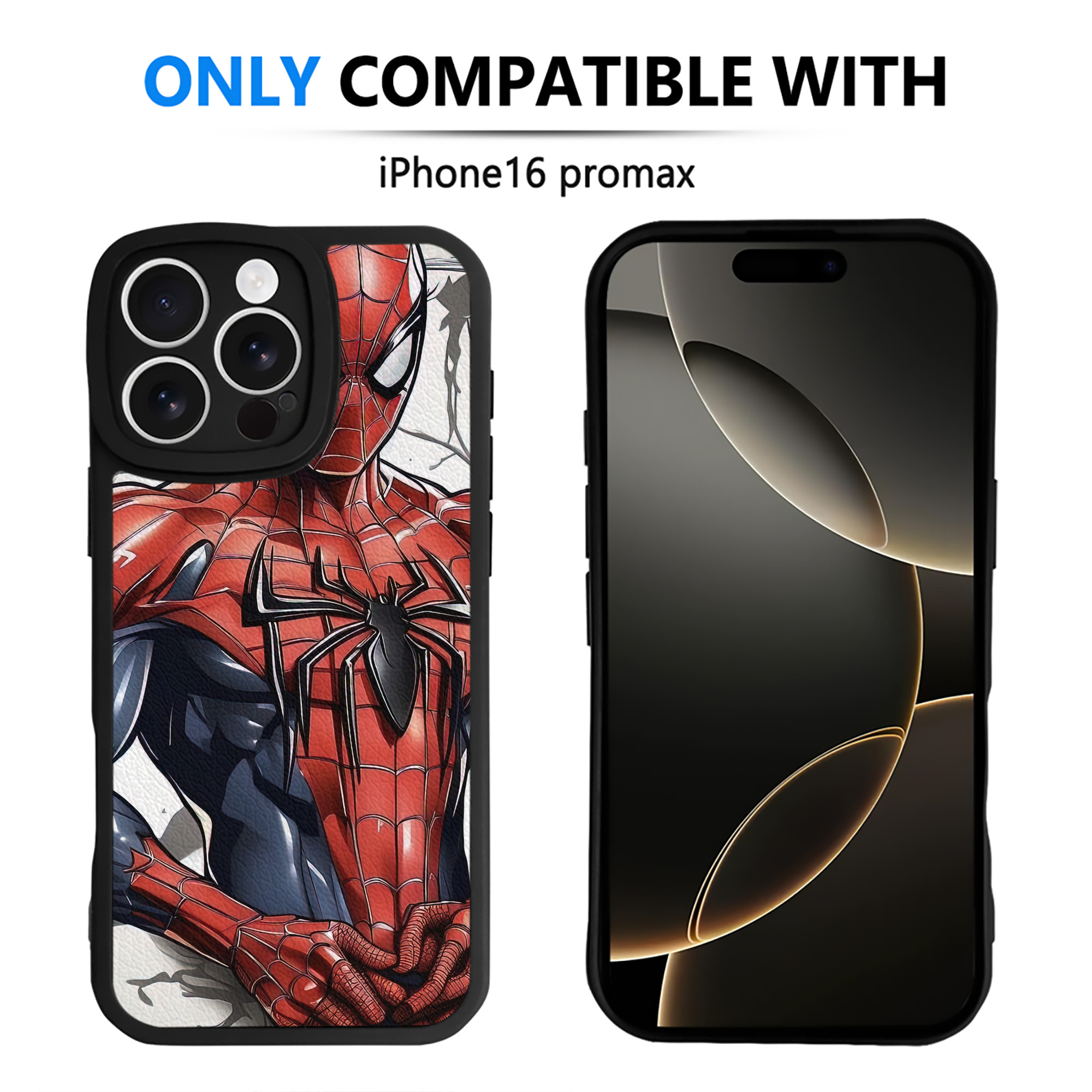 Spider Man スパイダーマン 【iPhone 16シリーズ対応】シリコンスマホケース（レザー調） 材質：シリコン